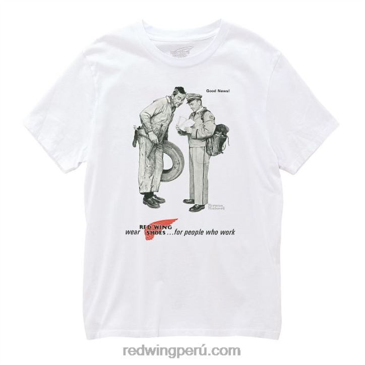blanco X22T260 Red Wing camiseta estilo 95080 camiseta unisex de algodón - Image 1