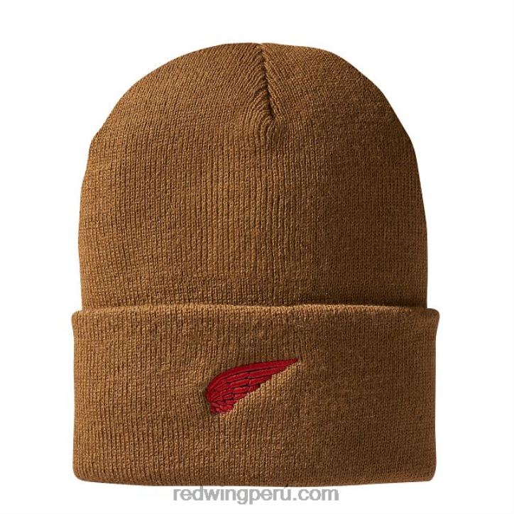 cobre_x22t272_red_wing_gorro_de_punto_con_logo_de_cuero_estilo_97438_gorro_de_reloj_de_punto_unisex.jpg cobre X22T272 Red Wing gorro de punto con logo de cuero estilo 97438 gorro de reloj de punto unisex - Image 1
