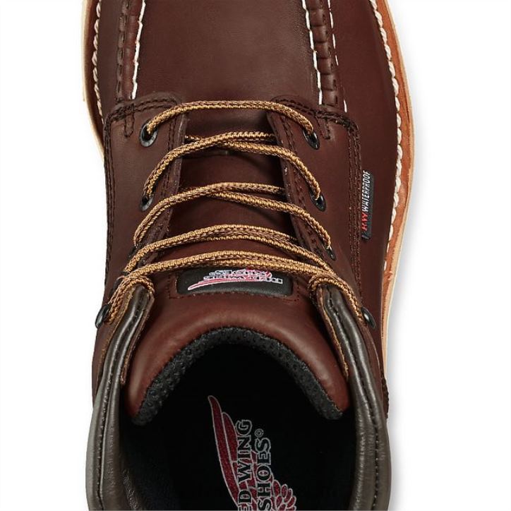 marrón X22T110 Red Wing botas de trabajo con punta de seguridad de 6 pulgadas para hombre estilo 2241 king toe - Image 4