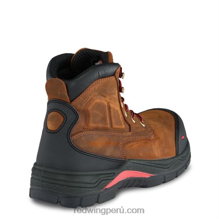 marrón X22T120 Red Wing trabajo - estilo 4436 supersole para hombre de 11 pulgadas resistente al agua con punta de seguridad metguard bota sin cordones - Image 2