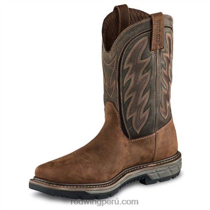 marrón X22T124 Red Wing trabajo - estilo 866 tracción tred bota sin cordones para hombre de 9 pulgadas con punta blanda - Image 3
