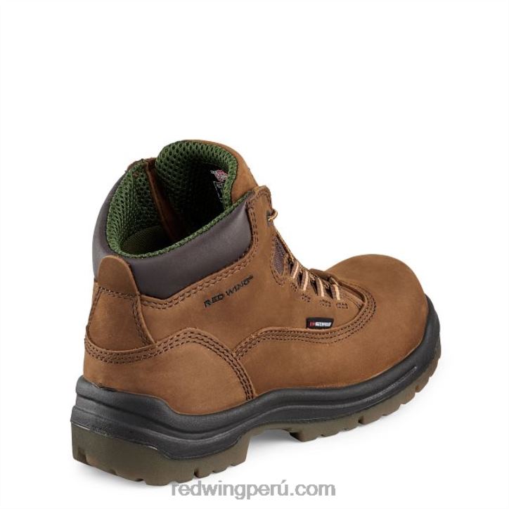 marrón X22T158 Red Wing trabajo - estilo 1224 traction tred lite botas impermeables con punta blanda para mujer de 6 pulgadas - Image 2