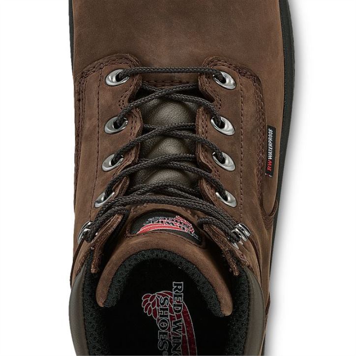 marrón X22T1 Red Wing estilo 97520 pantuflas de gamuza con forro polar para mujer Skeepskin con forro polar - Image 4