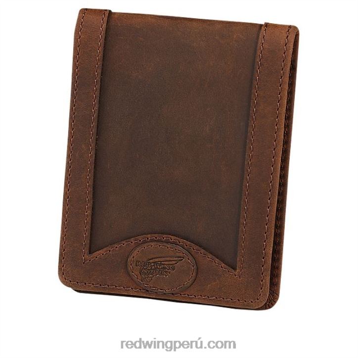 marron_x22t295_red_wing_estilo_96571_billetera_de_tres_pliegues_billetera_unisex.jpg marrón X22T295 Red Wing estilo 96571 billetera de tres pliegues billetera unisex - Image 1