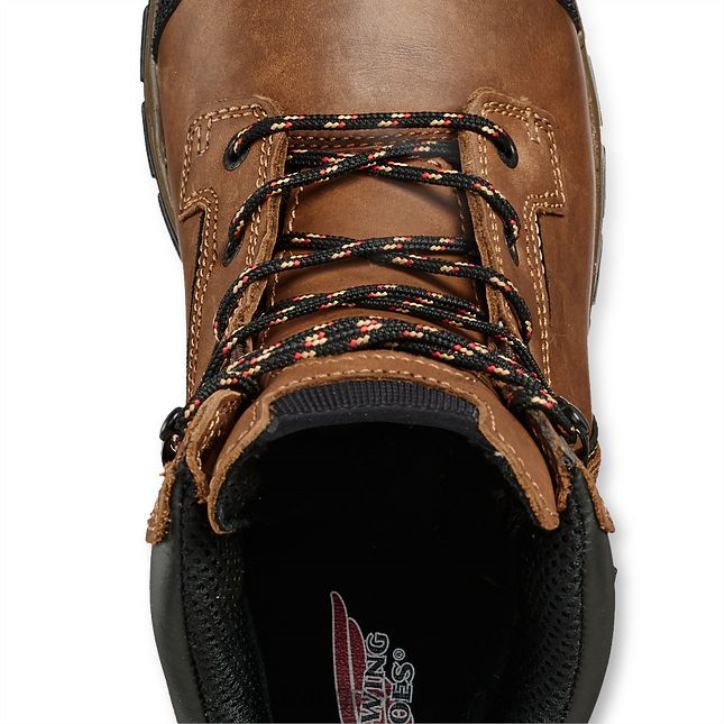 marrón X22T69 Red Wing trabajo - estilo 4435 supersole bota metguard impermeable para hombre de 8 pulgadas con punta de seguridad - Image 4