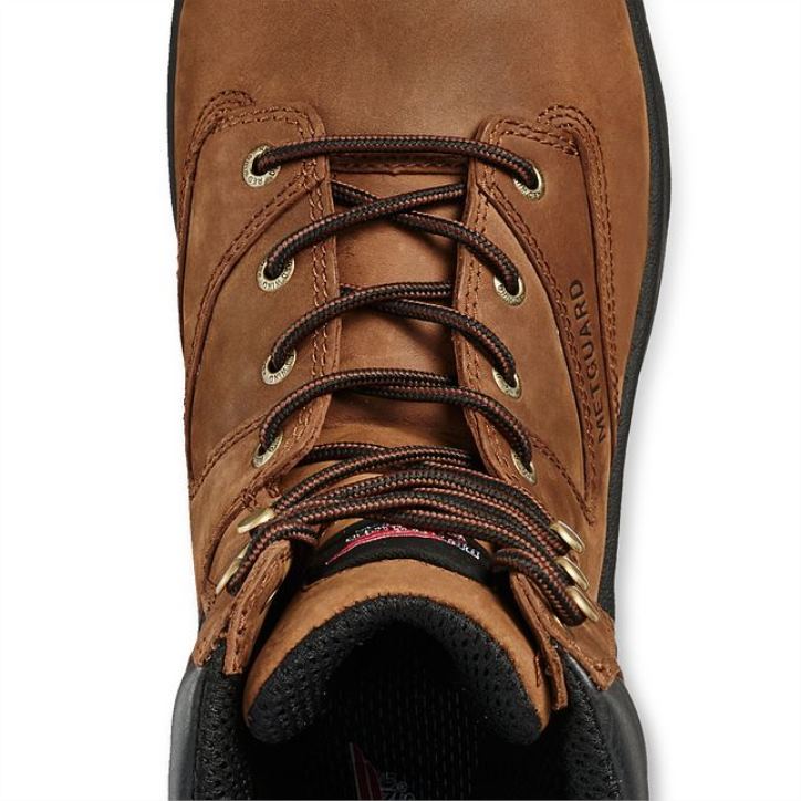 marrón X22T87 Red Wing trabajo - estilo 4433 supersole bota metguard impermeable para hombre de 6 pulgadas con punta de seguridad - Image 4