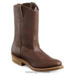 marrón X22T94 Red Wing trabajo - estilo 411 tracción tred botas impermeables con punta suave de 8 pulgadas para hombres