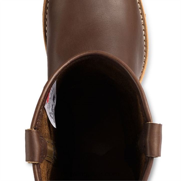 marrón X22T94 Red Wing trabajo - estilo 411 tracción tred botas impermeables con punta suave de 8 pulgadas para hombres - Image 4