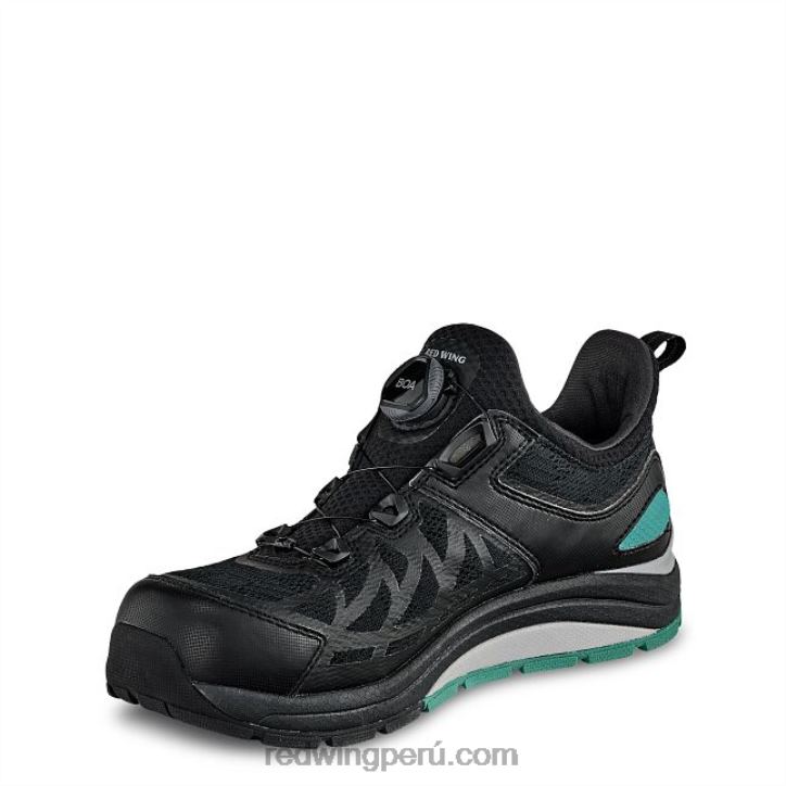negro/verde azulado X22T162 Red Wing trabajo - estilo 2343 cooltech atletismo zapatos de trabajo atléticos con punta de seguridad para mujer - Image 3
