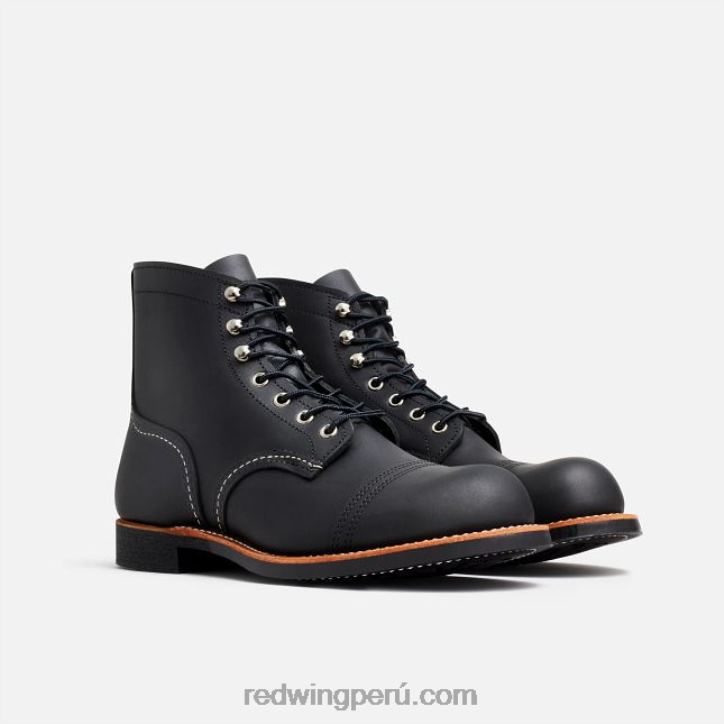 negro X22T167 Red Wing heritage - bota de 6 pulgadas para hombre estilo 8111 iron ranger en piel de arnés - Image 3