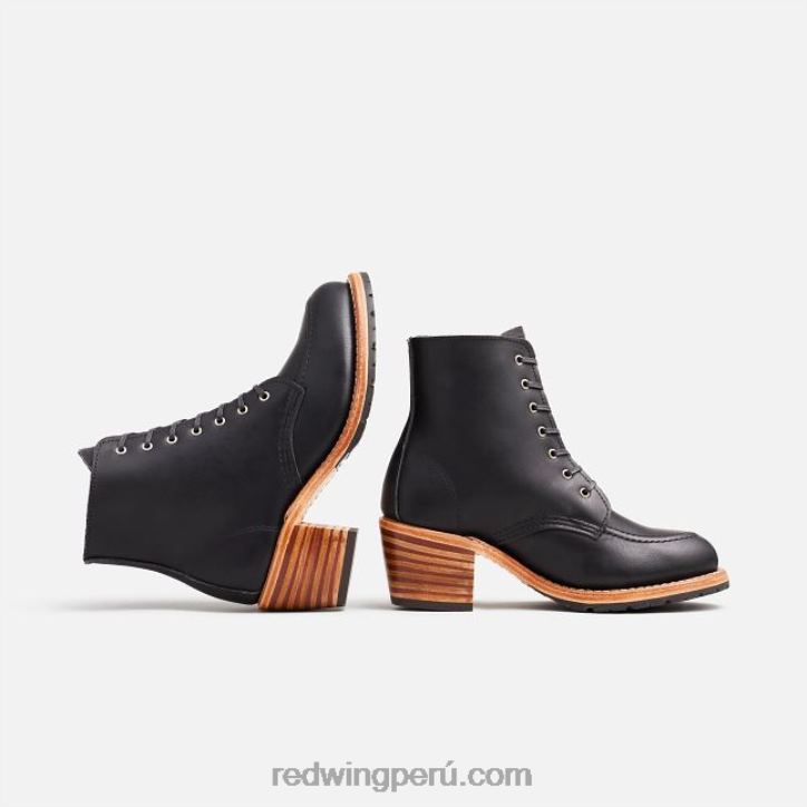 negro X22T181 Red Wing heritage - bota de mujer con tacón style 3406 clara en piel de arnés - Image 7