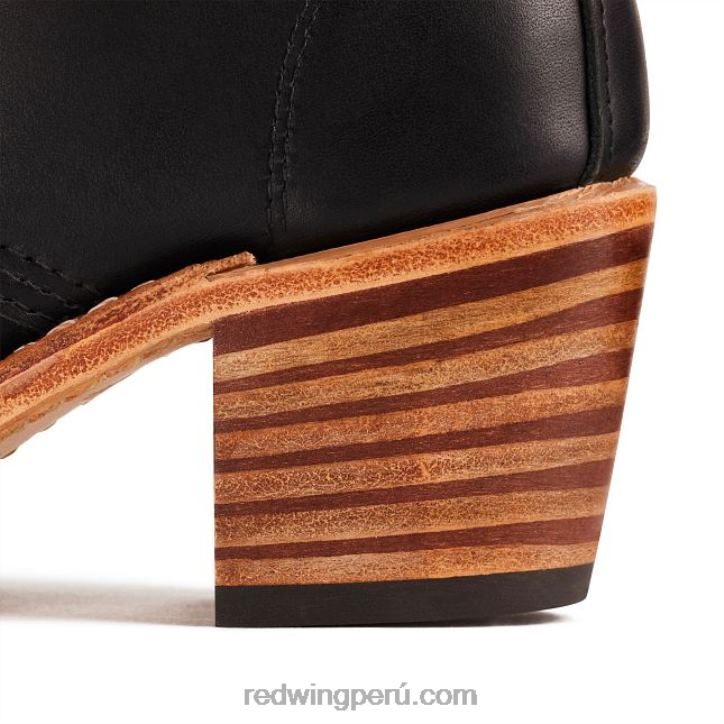 negro X22T181 Red Wing heritage - bota de mujer con tacón style 3406 clara en piel de arnés - Image 8