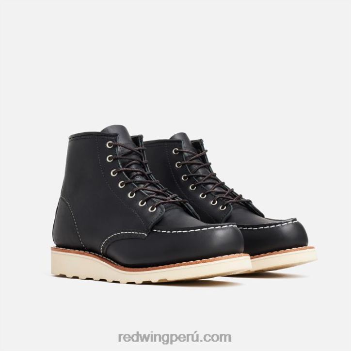 negro X22T188 Red Wing heritage - estilo 3428 botas cortas mocasines clásicas de 6 pulgadas para mujer en cuero áspero y resistente - Image 3