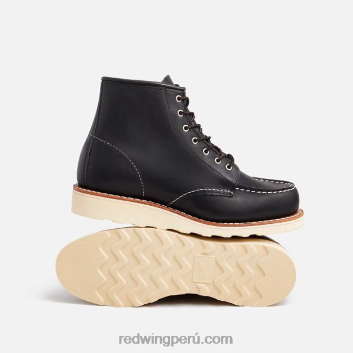 negro X22T188 Red Wing heritage - estilo 3428 botas cortas mocasines clásicas de 6 pulgadas para mujer en cuero áspero y resistente - Image 7