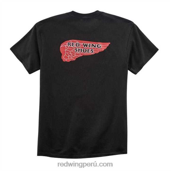 negro_x22t258_red_wing_modelo_97406_camiseta_ringer_con_logo_camiseta_unisex_de_algodon.jpg negro X22T258 Red Wing modelo 97406 camiseta ringer con logo camiseta unisex de algodón - Image 1