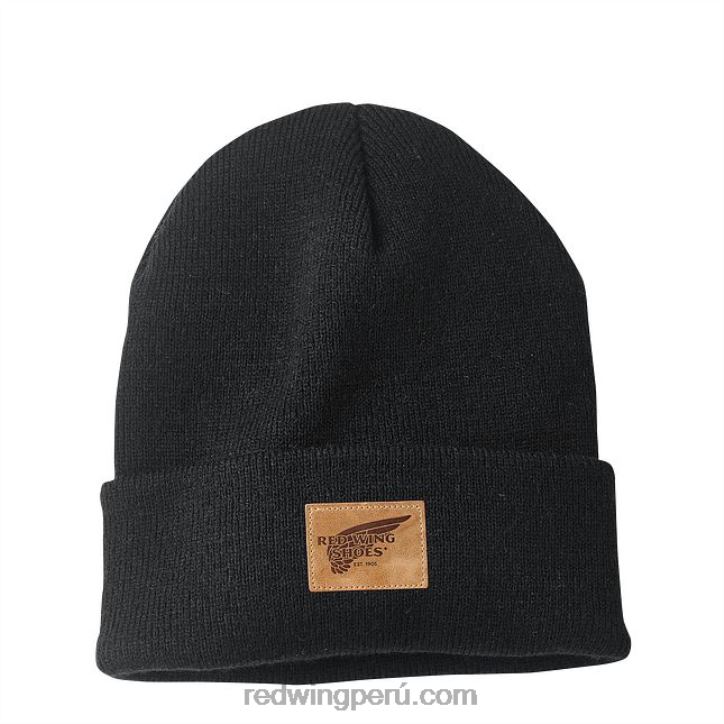 negro_x22t279_red_wing_gorro_de_punto_con_logo_estilo_97457_gorro_de_reloj_de_punto_unisex.jpg negro X22T279 Red Wing gorro de punto con logo estilo 97457 gorro de reloj de punto unisex - Image 1