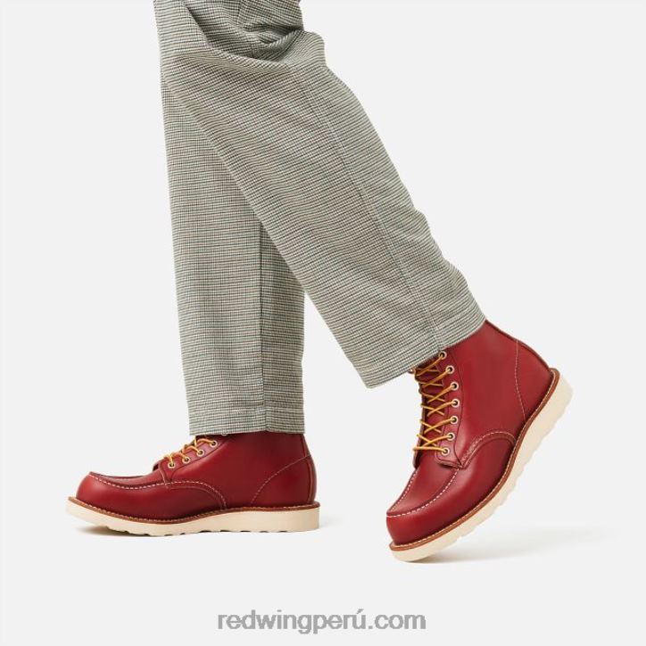 rojizo X22T176 Red Wing heritage - bota de 6 pulgadas para hombre estilo mocasín clásico 8849 en piel de pradera - Image 2