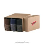 marrón/azul marino/negro X22T222 Red Wing estilo 97331 ragg lana rayas calcetín unisex lana ragg