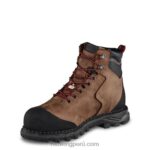 marrón X22T107 Red Wing botas de trabajo impermeables con punta de seguridad de 6 pulgadas para hombre estilo 2411 burnside - Image 3