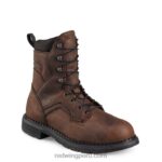 marrón X22T70 Red Wing trabajo - estilo 604 supersole 2.0 bota de punta blanda impermeable para hombre de 6 pulgadas