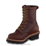marrón X22T79 Red Wing bota de trabajo con punta de seguridad de 8 pulgadas para hombre estilo 2233 supersole - Image 3