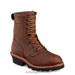 marrón X22T85 Red Wing trabajo - estilo 6617 tradesman bota de seguridad impermeable con cremallera lateral para hombre de 6 pulgadas