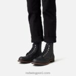 negro X22T167 Red Wing heritage - bota de 6 pulgadas para hombre estilo 8111 iron ranger en piel de arnés - Image 2