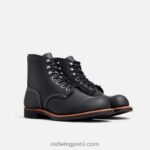 negro X22T167 Red Wing heritage - bota de 6 pulgadas para hombre estilo 8111 iron ranger en piel de arnés - Image 3