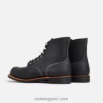 negro X22T167 Red Wing heritage - bota de 6 pulgadas para hombre estilo 8111 iron ranger en piel de arnés - Image 4