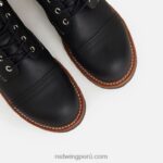negro X22T167 Red Wing heritage - bota de 6 pulgadas para hombre estilo 8111 iron ranger en piel de arnés - Image 8