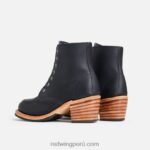 negro X22T181 Red Wing heritage - bota de mujer con tacón style 3406 clara en piel de arnés - Image 4