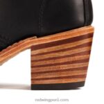 negro X22T181 Red Wing heritage - bota de mujer con tacón style 3406 clara en piel de arnés - Image 8