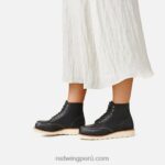 negro X22T188 Red Wing heritage - estilo 3428 botas cortas mocasines clásicas de 6 pulgadas para mujer en cuero áspero y resistente - Image 2