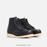 negro X22T188 Red Wing heritage - estilo 3428 botas cortas mocasines clásicas de 6 pulgadas para mujer en cuero áspero y resistente - Image 3