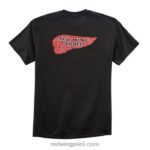 negro X22T258 Red Wing modelo 97406 camiseta ringer con logo camiseta unisex de algodón