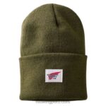 verde X22T265 Red Wing gorro de punto con logotipo estilo 97459 gorro de reloj de punto unisex
